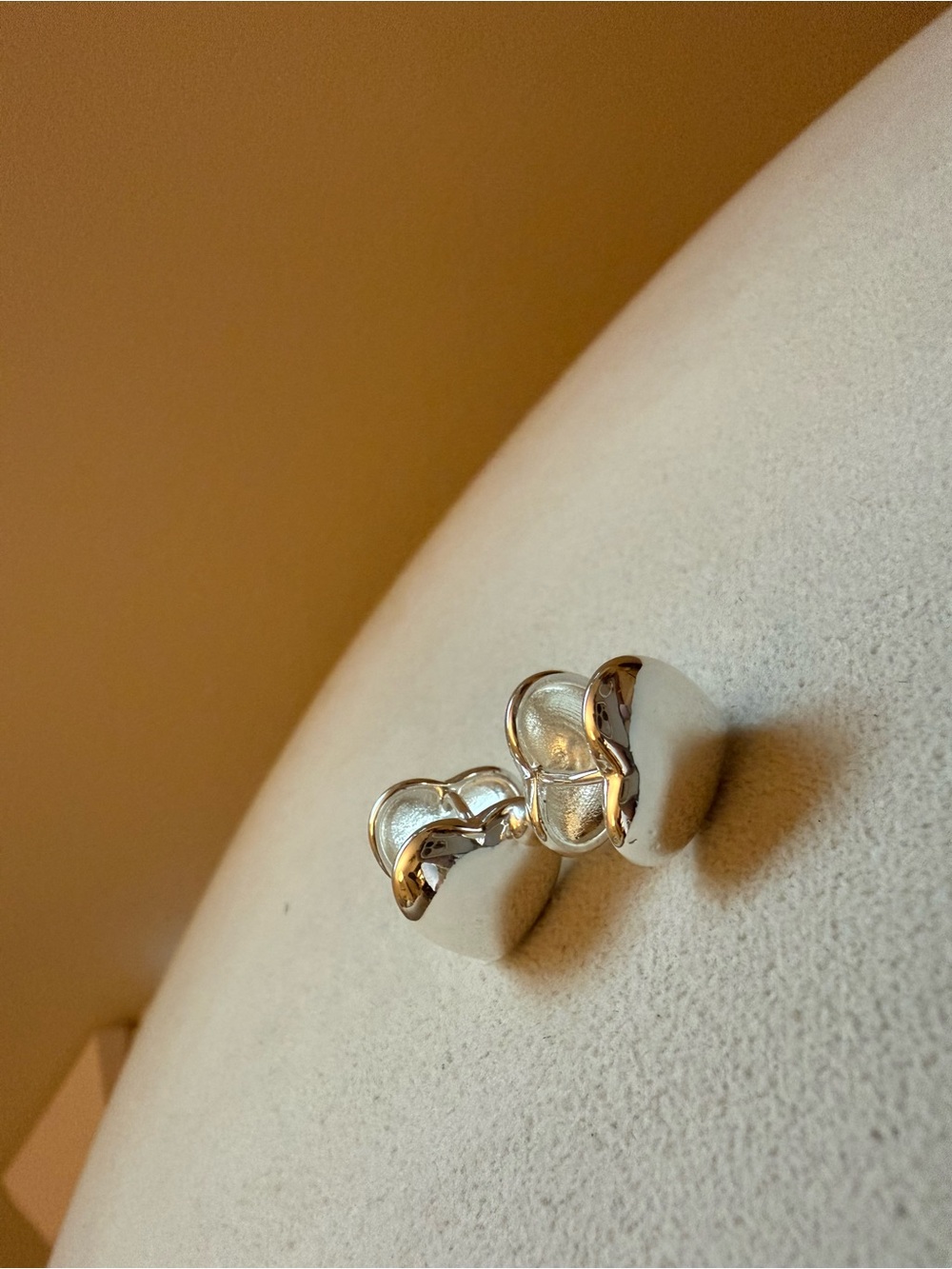 Silver Heart Huggies Earrings - Women Jewelry Brand New
